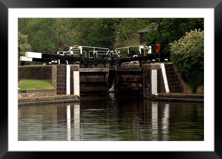 Copper Mill Lock Harefield Framed Mounted Print by Chris Day