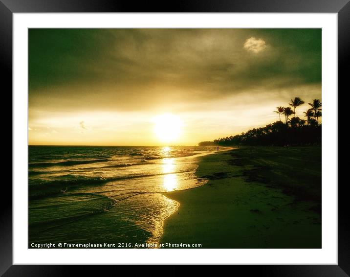 Tropical beach Framed Mounted Print by Framemeplease UK