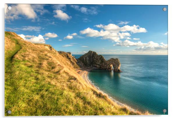 Durdle Door Dorset Acrylic by Bob Barnes