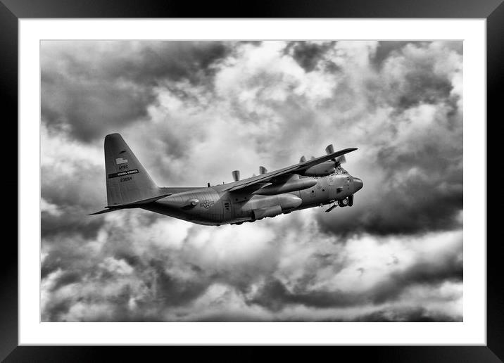 Lockheed Martin C-130 H Hercules Framed Mounted Print by Derek Beattie