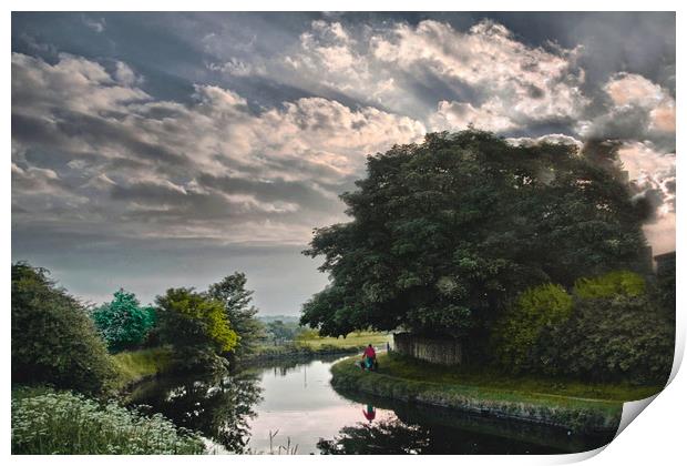 Leeds -Liverpool canal Print by Irene Burdell