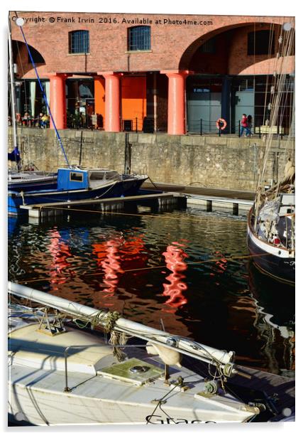 Liverpool's famous Albert Dock. Acrylic by Frank Irwin