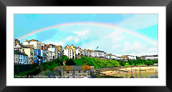 Morning Rainbow Framed Mounted Print by Chris Williams