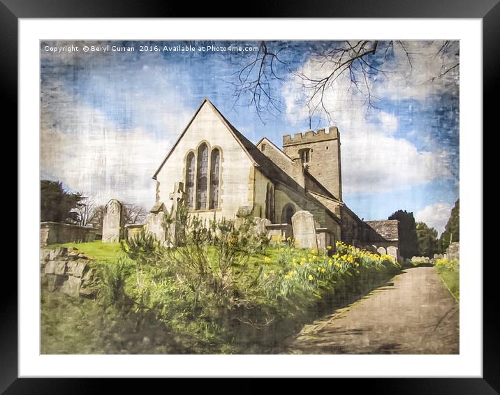 The Majestic St Marys Church Framed Mounted Print by Beryl Curran