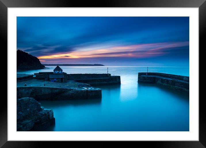 Charlestown Harbour Dawn Framed Mounted Print by Michael Brookes