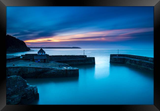 Charlestown Harbour Dawn Framed Print by Michael Brookes