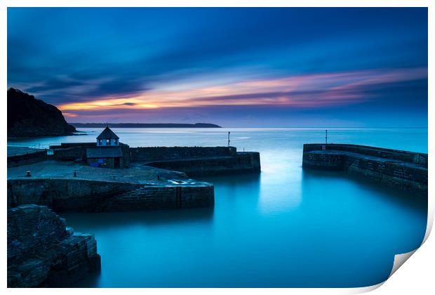 Charlestown Harbour Dawn Print by Michael Brookes