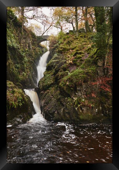 Aira Force waterfall. Cumbria, UK. Framed Print by Liam Grant