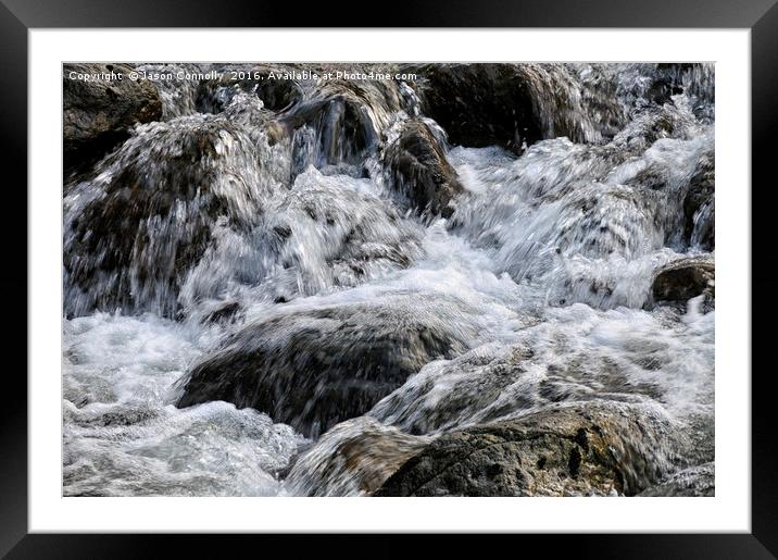 Waterfall Framed Mounted Print by Jason Connolly
