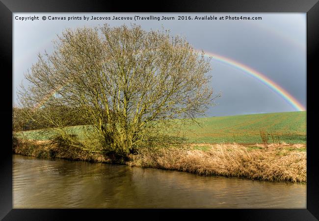 Full on Rainbow Framed Print by Jack Jacovou Travellingjour