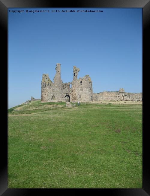Dunstanburgh Castle Northumbreland Framed Print by angela morris