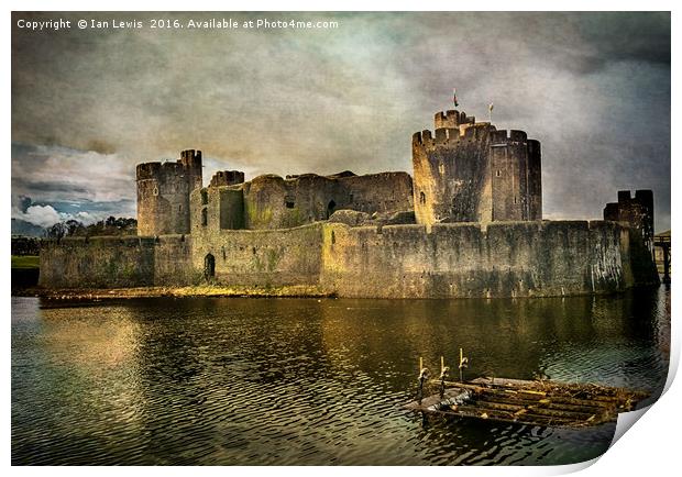 Caerphilly's Stronghold Print by Ian Lewis