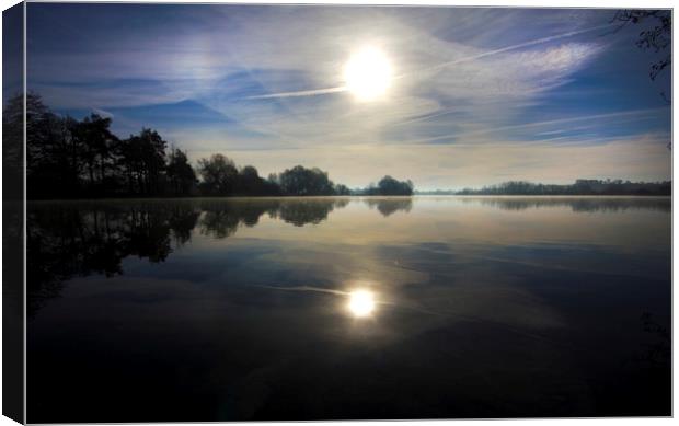 Lake Reflections Canvas Print by Darren Burroughs