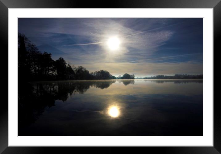 Spring Morning Lake Reflection  Framed Mounted Print by Darren Burroughs