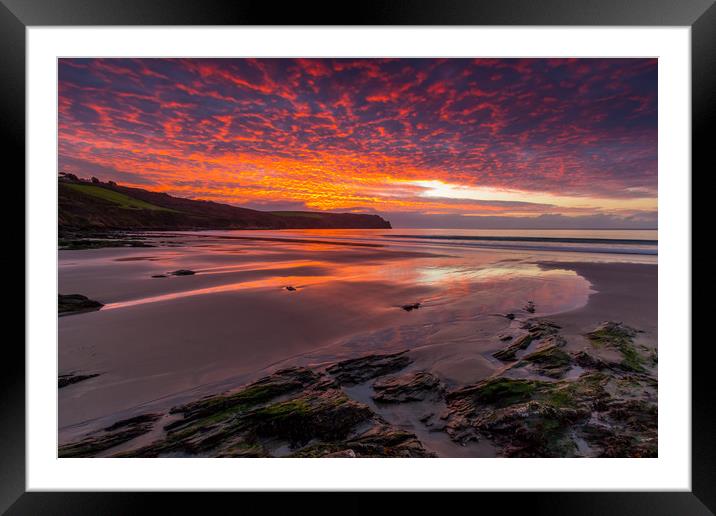 Fire in the sky Framed Mounted Print by Michael Brookes