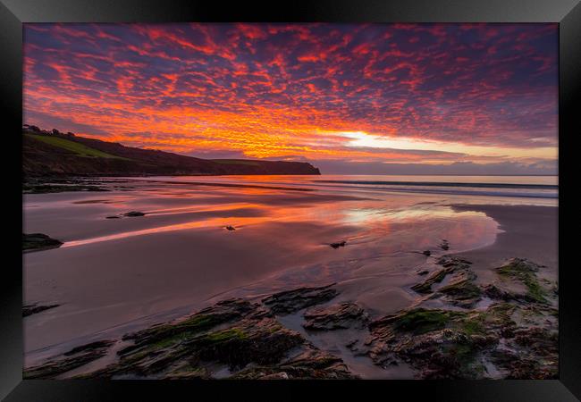 Fire in the sky Framed Print by Michael Brookes