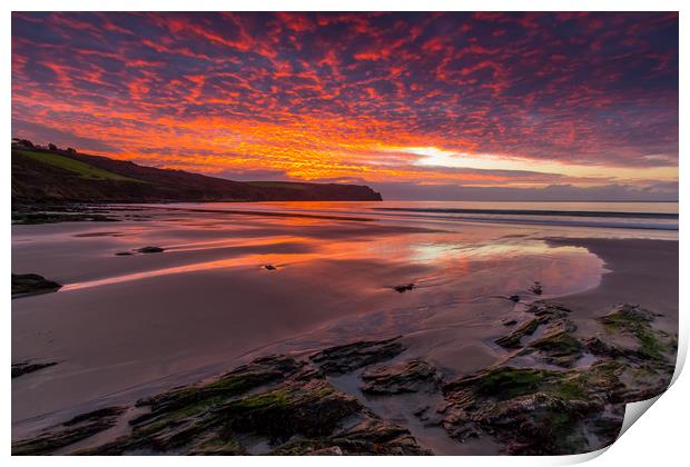 Fire in the sky Print by Michael Brookes