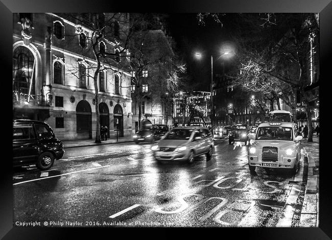 London street at night......... Framed Print by Naylor's Photography