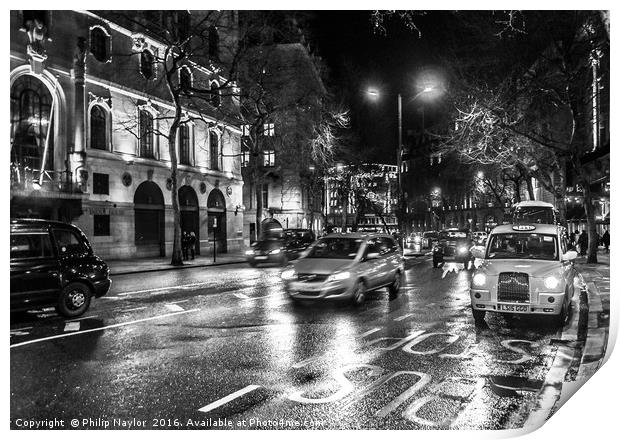 London street at night......... Print by Naylor's Photography
