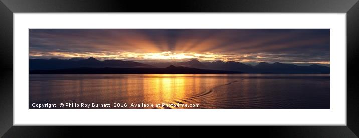 Alaskan Sunrise Framed Mounted Print by Philip Roy Burnett