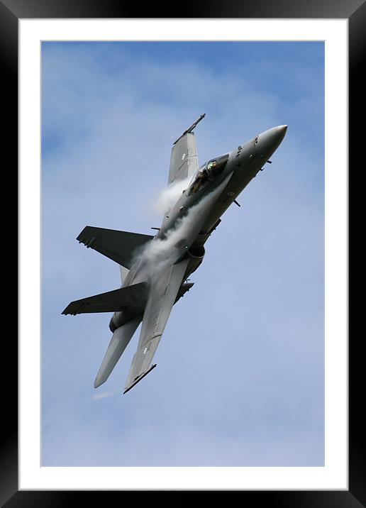 F18 Vortex Framed Mounted Print by Oxon Images