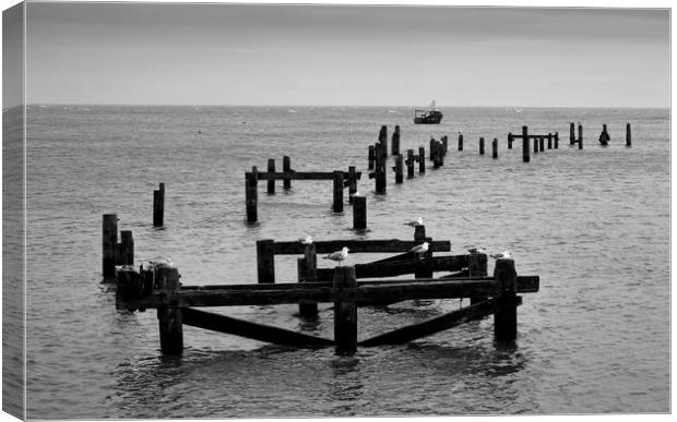 Swanage old pier Canvas Print by Tony Bates