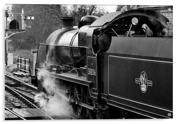 Steam train 31806 Acrylic by Tony Bates