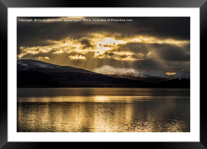 Heavenly Rays at Loch Garry Framed Mounted Print by Sandi-Cockayne ADPS