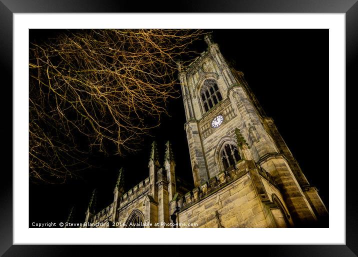 Bombed out church Liverpool  Framed Mounted Print by Steven Blanchard
