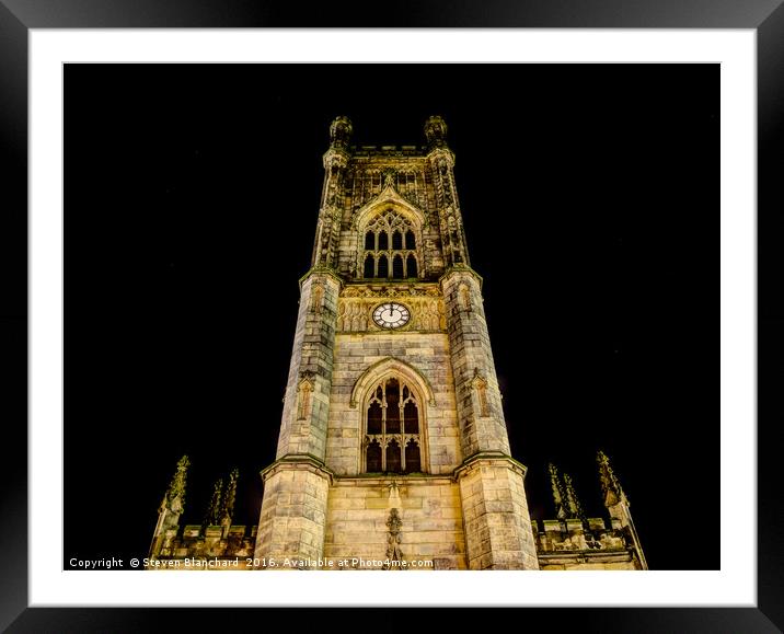 Bombed out church Liverpool front Framed Mounted Print by Steven Blanchard
