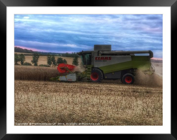 Harvest time on the farm  Framed Mounted Print by Framemeplease UK