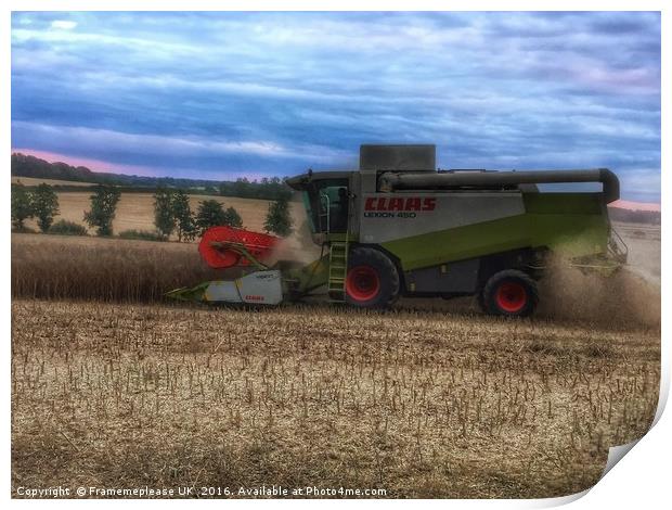 Harvest time on the farm  Print by Framemeplease UK