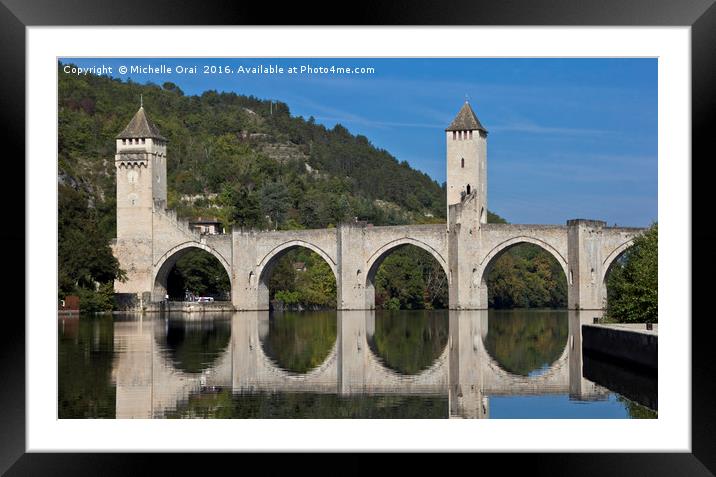 Pont Valentre, Cahors, France Framed Mounted Print by Michelle Orai