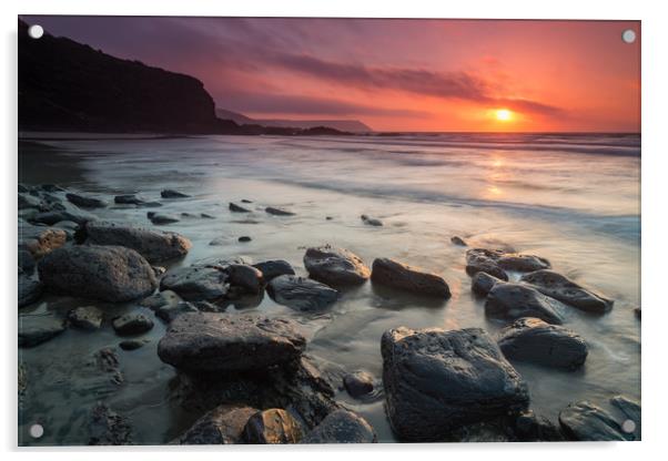 Portholland sunrise Acrylic by Michael Brookes