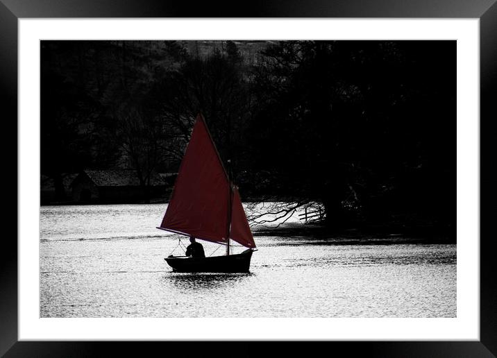 Sailing Ulswater Framed Mounted Print by David French