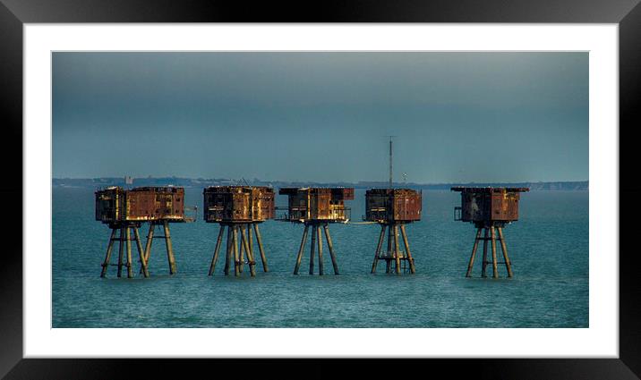 Maunsell Forts Thames Framed Mounted Print by David French