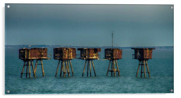 Maunsell Forts Thames Acrylic by David French