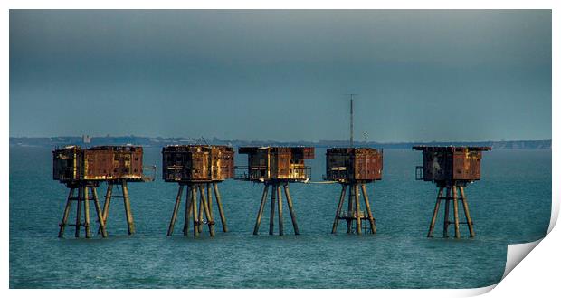 Maunsell Forts Thames Print by David French