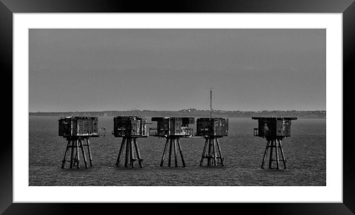 Maunsell Forts Thames Framed Mounted Print by David French