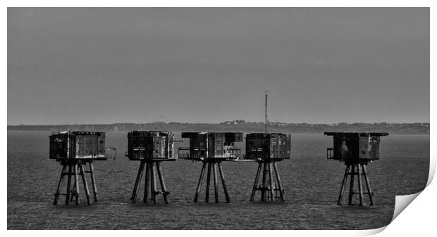 Maunsell Forts Thames Print by David French