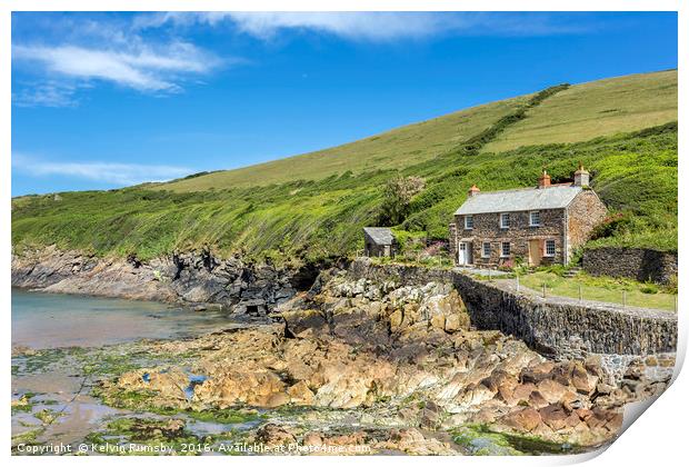 port quin Print by Kelvin Rumsby