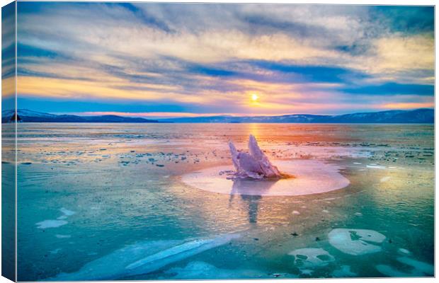 The Strange Ice Circle of Baikal Canvas Print by Svetlana Korneliuk