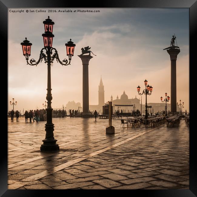 Early Morning Light in Venice Framed Print by Ian Collins