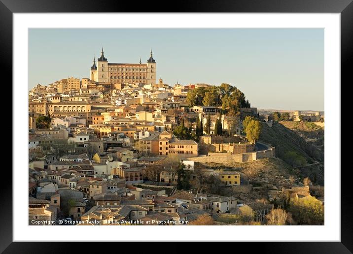 Toledo in the afternoon sun Framed Mounted Print by Stephen Taylor