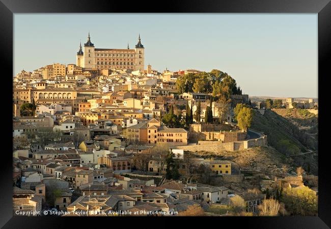 Toledo in the afternoon sun Framed Print by Stephen Taylor