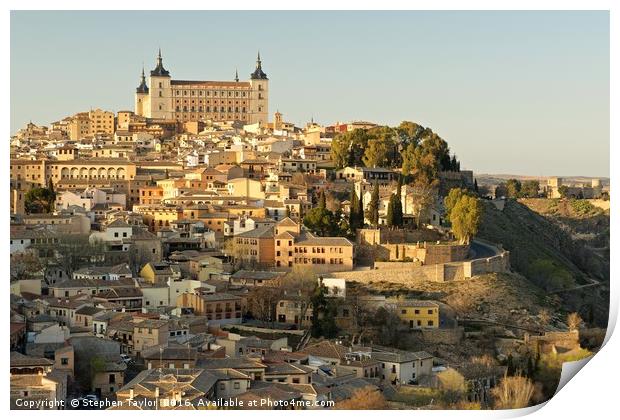 Toledo in the afternoon sun Print by Stephen Taylor