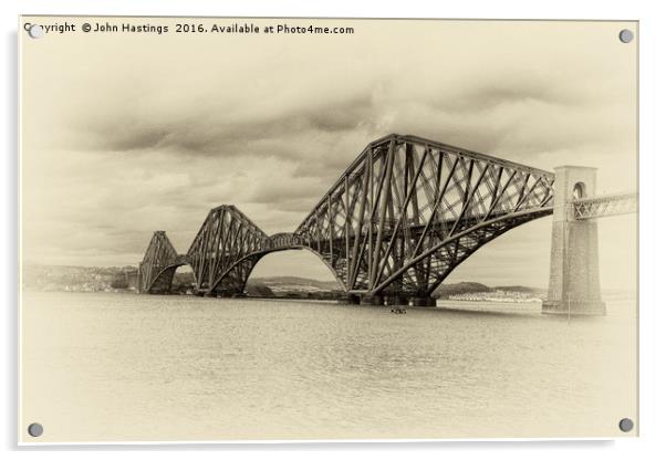 The Forth Rail Bridge Acrylic by John Hastings