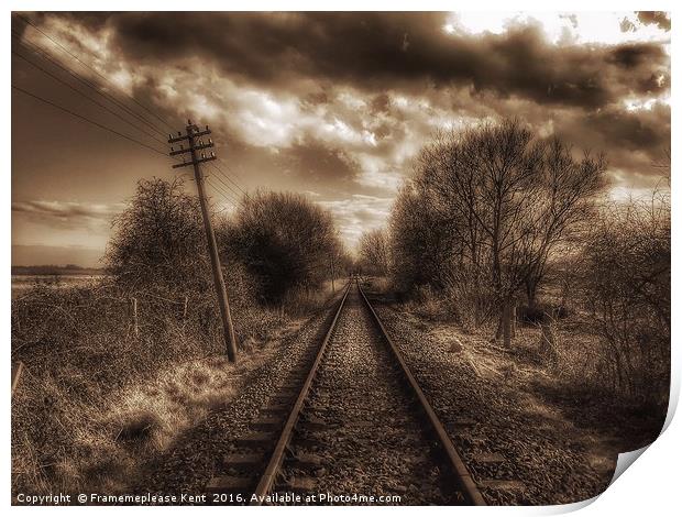 The Train line  Print by Framemeplease UK