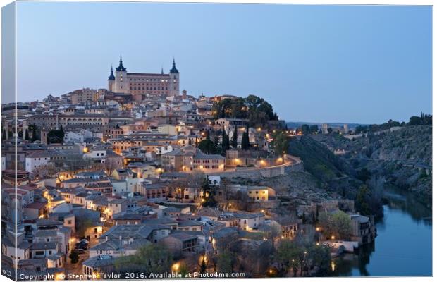 Dusk in Toledo Canvas Print by Stephen Taylor
