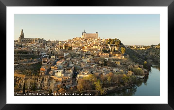 Toledo Panoroama Framed Mounted Print by Stephen Taylor